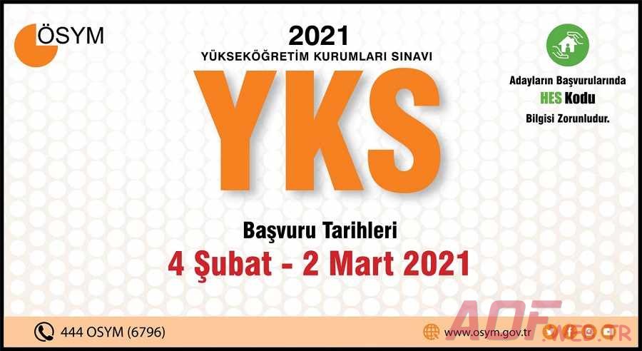 YKS Başvuru İşlemleri Başladı (2021)