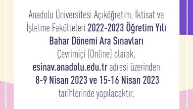 Açıköğretim Bahar Dönemi Arasınavları Online Yapılacak 2023