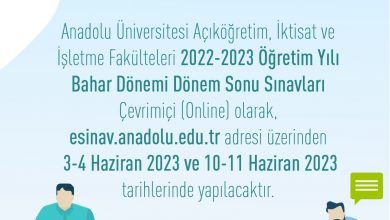 AÖF 2023 Bahar Dönemi Final Sınavı Online